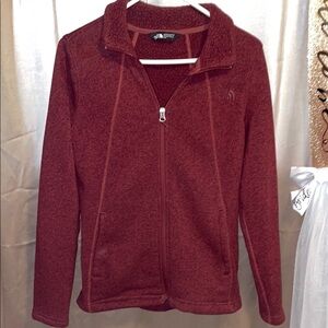 Maroon Full-Zip North Face Coat